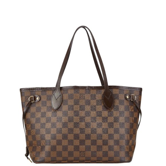 LOUIS VUITTON Brown Damier Leather Neverfull PM Tote Bag - Picture 1 of 15